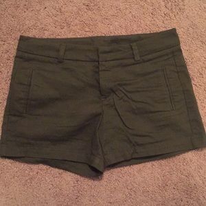 Olive green Stylus Shorts with pockets, size 4